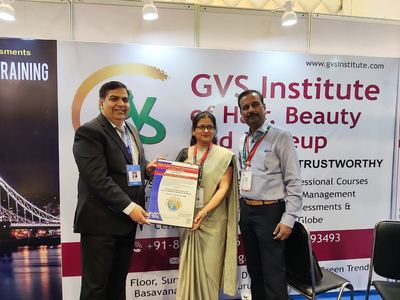 The LAPT stand — accreditations handed over