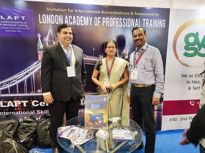 The LAPT stand — accreditations handed over