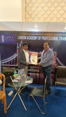 The LAPT stand — accreditations handed over