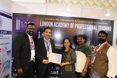 The LAPT stand — accreditations handed over
