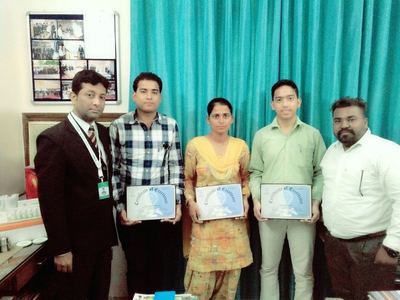 Certificates presented at a training group